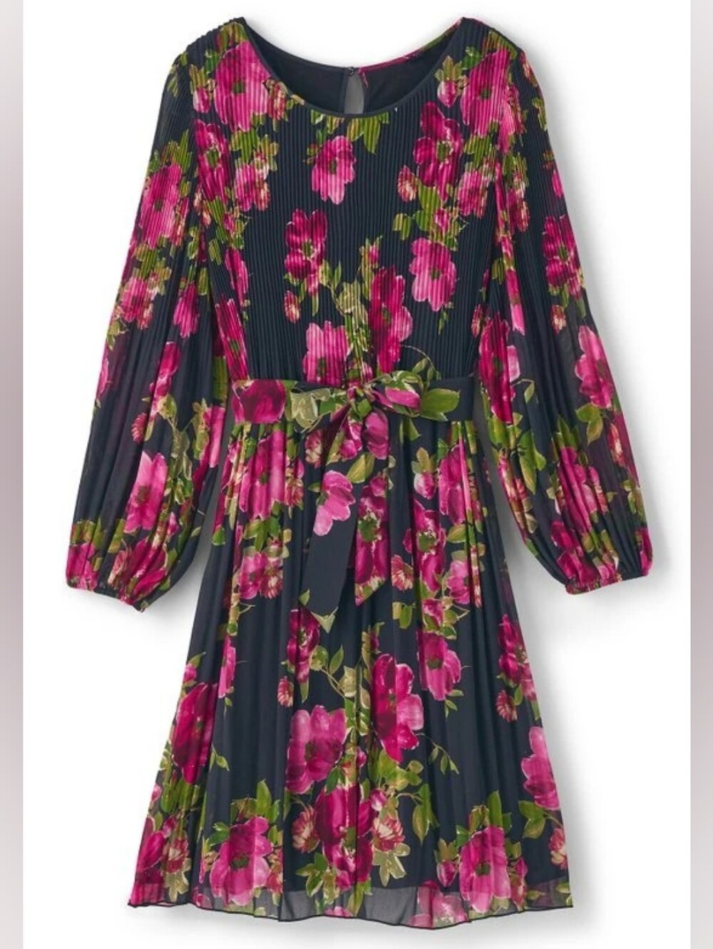 Soft Surroundings Floral Pleated Dress, Size 2X